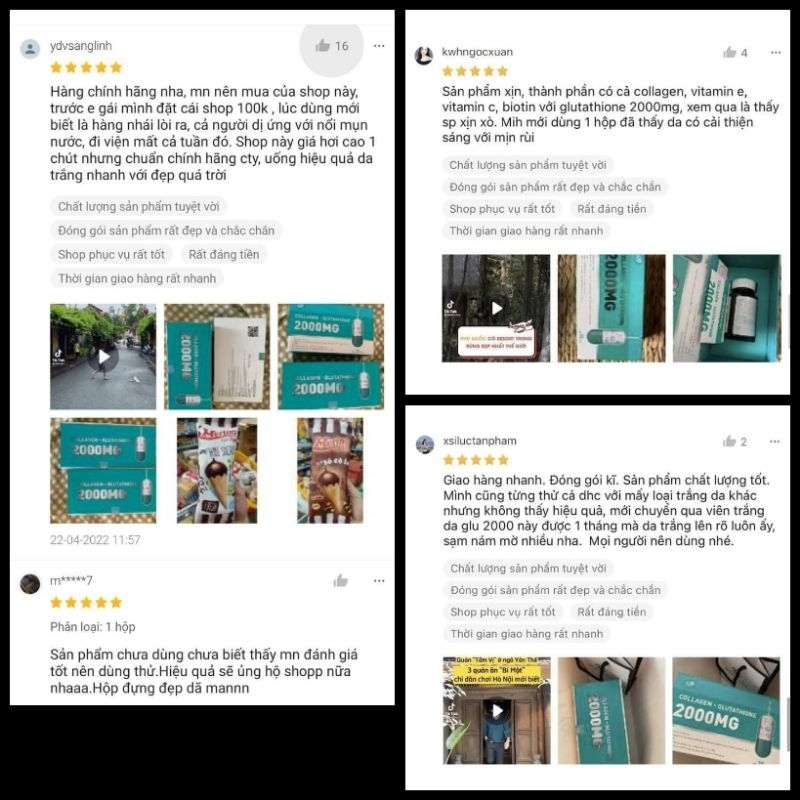 Viên Uống Đẹp Da Gluthione 2000mg Trắng da mờ nám tàn nhang cân bằng nội tiết tố