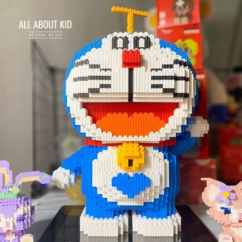 Lắp ráp mô hình Doraemon cỡ lớn 38cm đáng yêu, bé chơi vui khỏe, mẹ trang trí nhà
