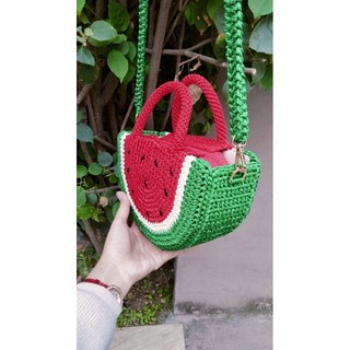 Túi xách dưa hấu đeo vai, túi dưa hấu handmade