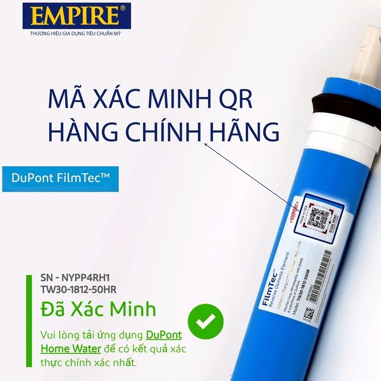 LÕI LỌC SỐ 4 RO Empire Màng dow chính hãng