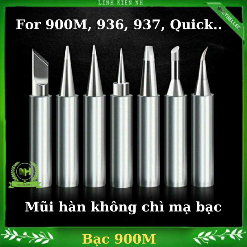 Mũi hàn 936 không chì Mạ Bạc sử dụng cho trạm hàn HAKKO 900M.933.936.951.Quick+