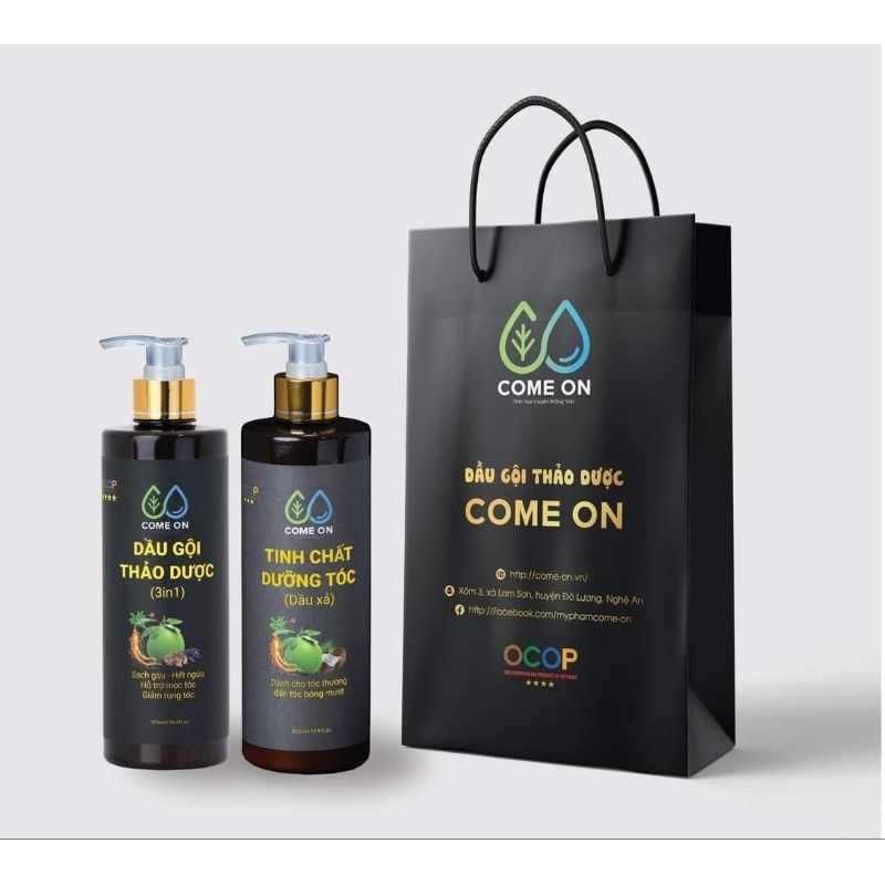 Dầu gội thảo dược Come on, hoàn toàn 100% thiên nhiên Cao Cấp - 300/500ml