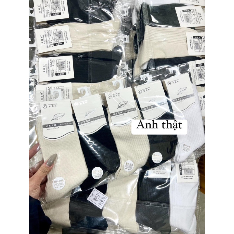 Sét 10 đôi tất len Hàn Quốc cao cổ