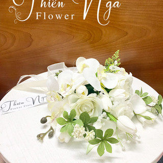 Hoa cưới hoa lụa hoa giả Thiên Nga cao cấp