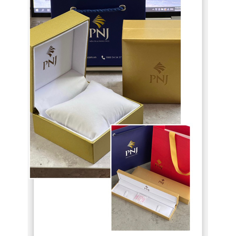 Hộp Đựng Lắc Tay, Dây Chuyền PNJ / Hộp Đồng Hồ PNJ KÈM TÚI GIẤY