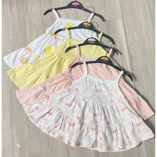 Set 2 váy cotton 2 dây 3 tầng