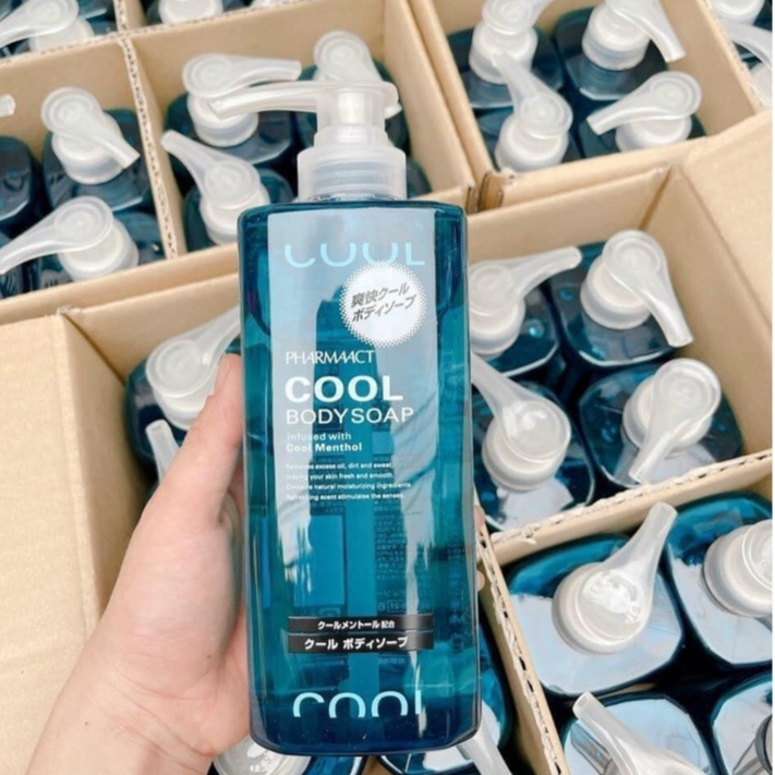 Sữa tắm dành cho nam cool body soap Pharmaact 600ml - Nội Địa Nhật Bản