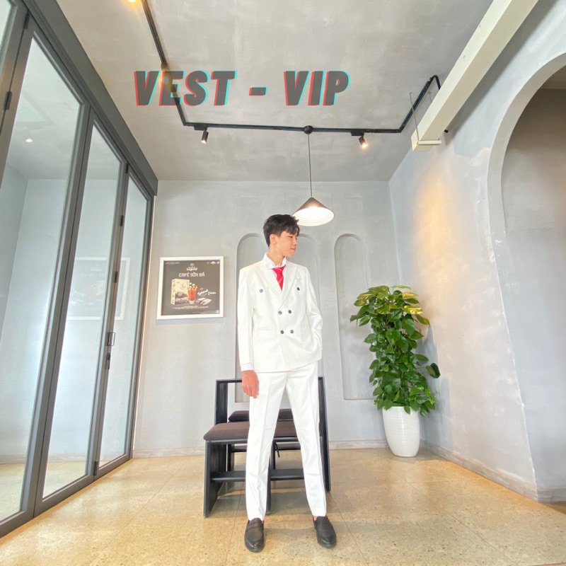 Bộ vest nam 2 lớp 6 cúc đẹp giá tại xưởng ADALA002 - VEST VIP