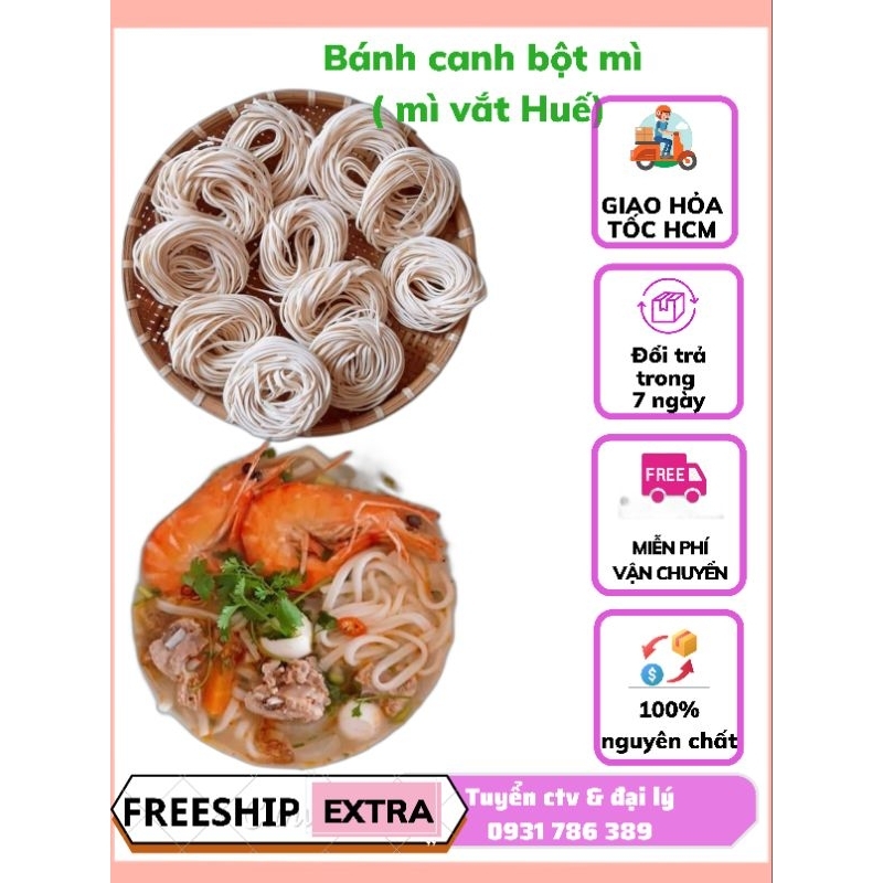 5 KG BÁNH CANH BỘT MÌ KHÔ HUẾ ( MÌ VẮT)