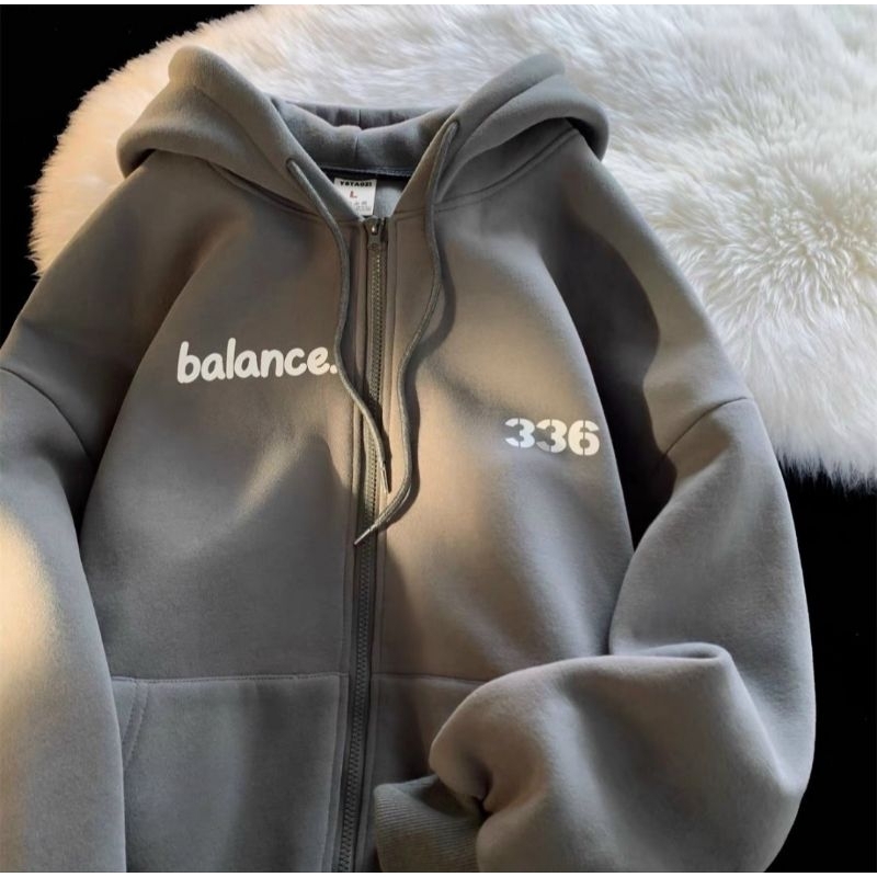 ÁO KHOÁC HOODIE CÓ NÓN KHÓA ZIP CHẤT NỈ BÔNG DÀY DẶN THÊU SỐ 336 - HTM FASHION