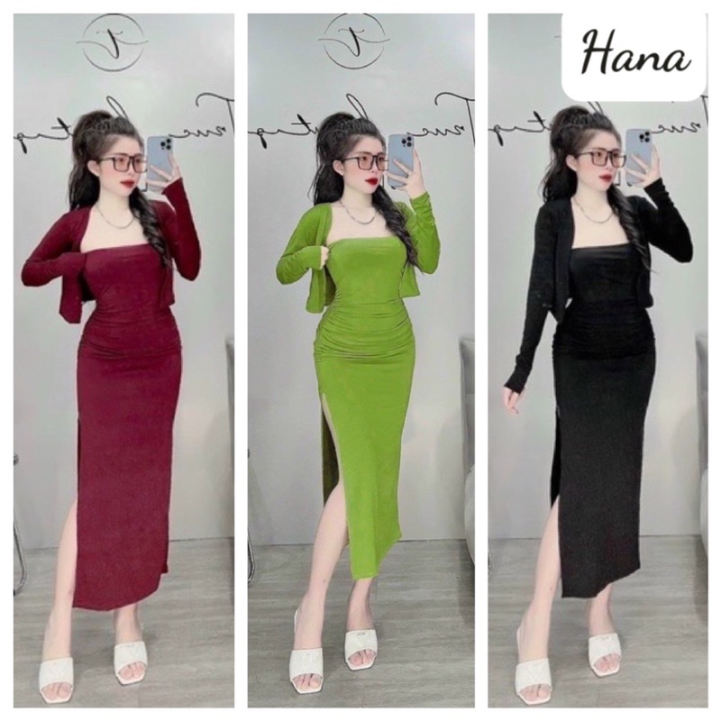 S,M,L,XL,2XL(SÉT ĐẦM ỐNG NHÚNG DÁNG DÀI MAXI( BIGSIZE & HOTGIRL) FORM CHUẨN HACK DÁNG XINH ♥️🌸 | BigBuy360 - bigbuy360.vn
