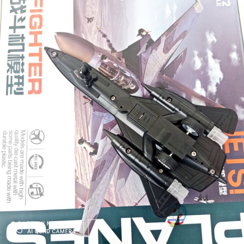 Mô hình máy bay sắt chiến đấu tích hợp sẵn pin có âm thanh và ánh sáng