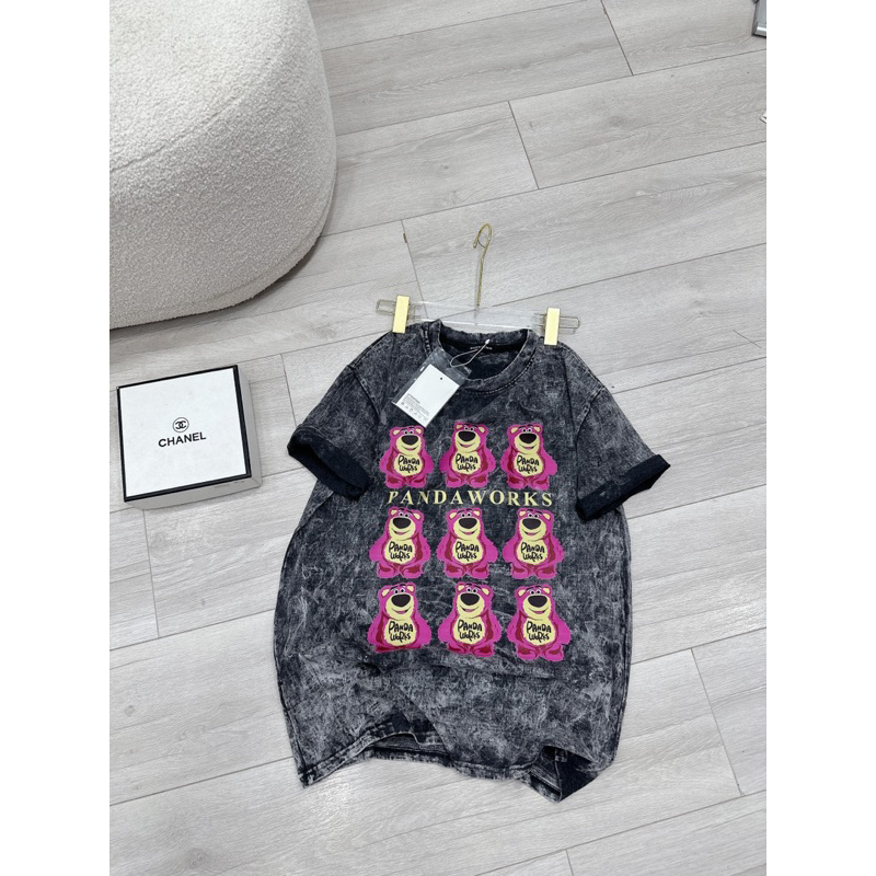 Áo Phông Loang Gấu Dâu