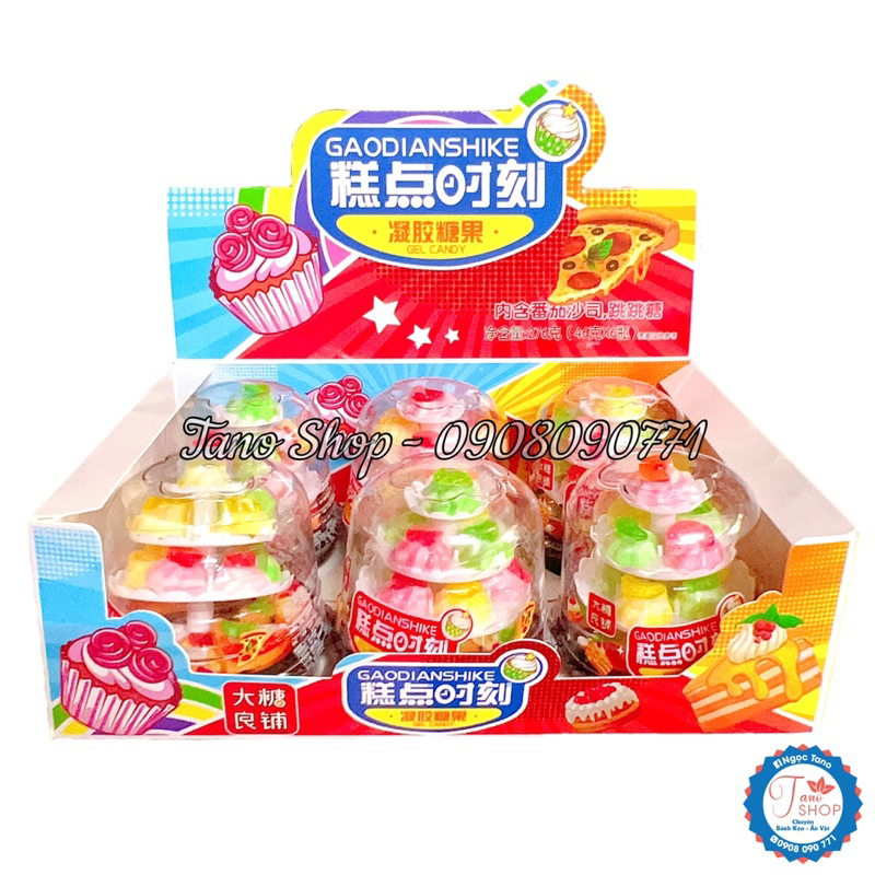 Một set kẹo dẻo bánh kem sinh nhật 3 tầng cho bé - Hongkong | Ăn vặt ngon rẻ TaNo