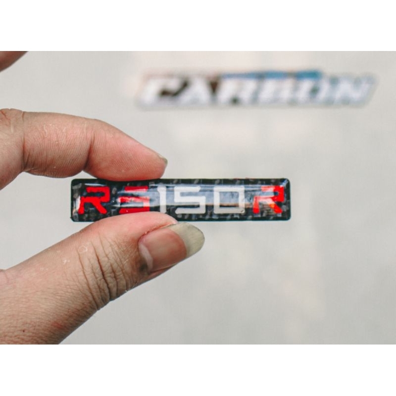 Tem LOGO Dán RS150R Đúc Sợi CarbonFiber Cao Cấp