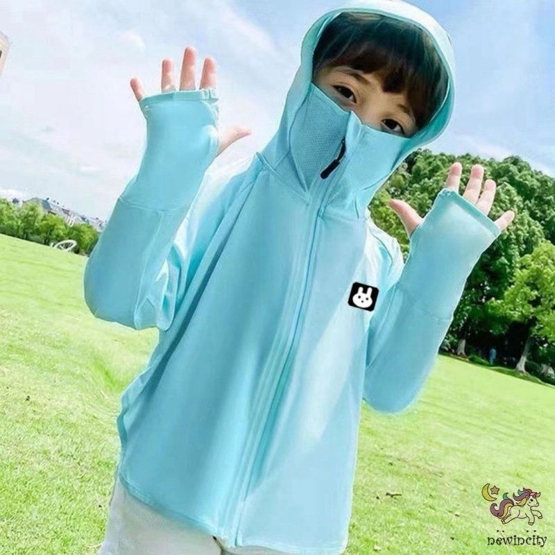 Áo nắng uv cho bé chất lụa lạnh siu mát về típSz L Xl bé 3 đến 12t