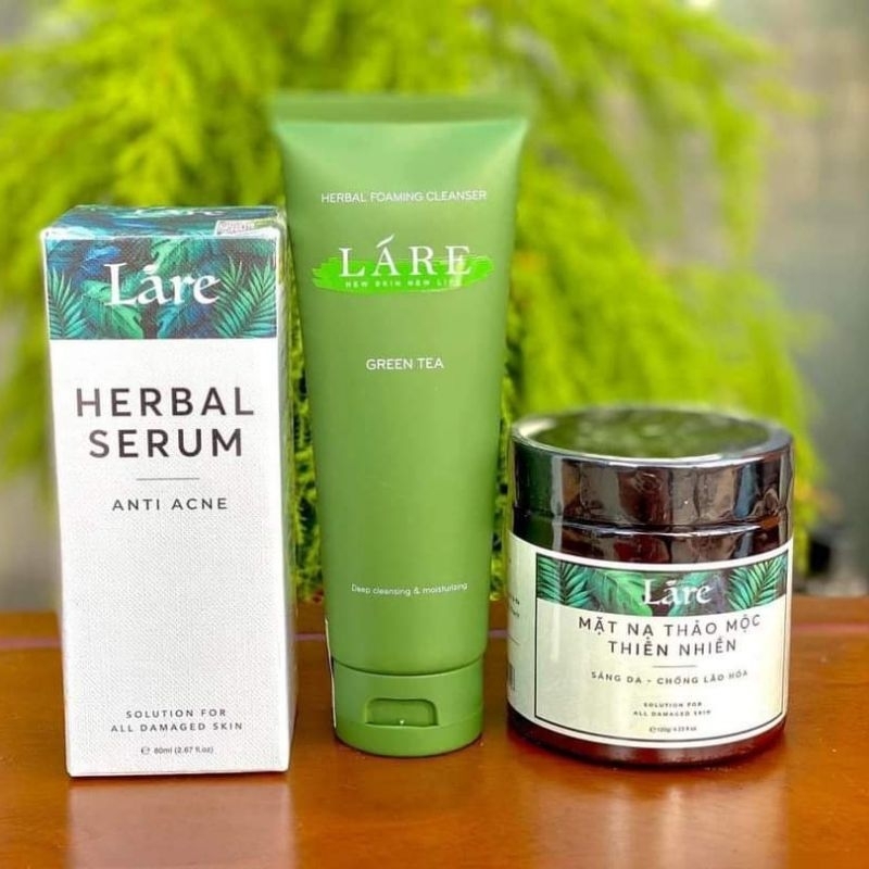 Combo 3 Dành Cho Da M..ụ.n Gồm Herbal Serum 80ml + Mặt Nạ Thảo Mộc + Sữa Rữa Mặt