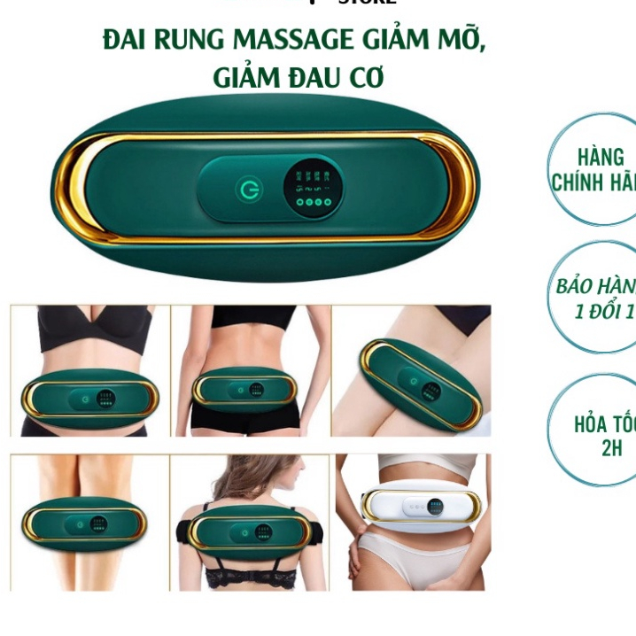 Đai massage bụng, Máy massage rung nóng giảm mỡ bụng và toàn thân hiệu quả - Bảo hành 12 tháng - DMX8