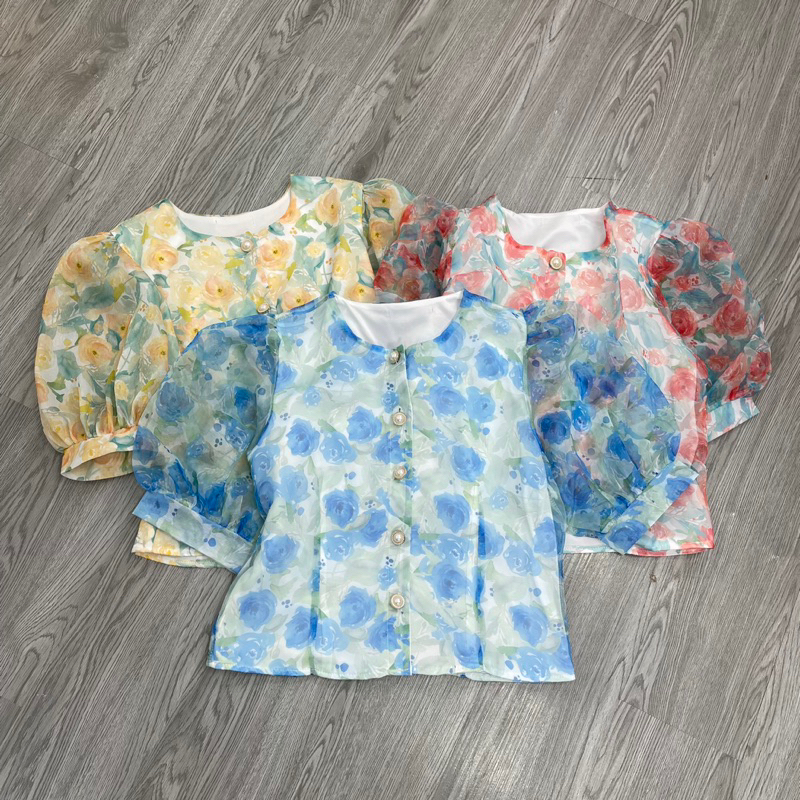 MS159 áo sơ mi công sở nữ, croptop nữ chất tơ lụa nhập khẩu xịn xò ảnh thật
