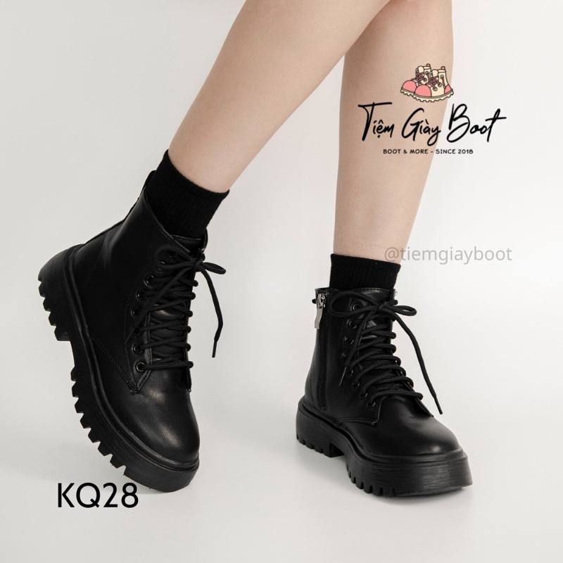 Giày Boot Tiktok CC28 Cổ vừa đế cực êm ZIPPER bên hông, Giày Bốt Nữ Cổ Vừa Full Box - Tiệm Giày Boot