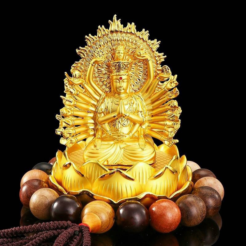 Tượng Quan Âm nghìn tay để taplo, trang trí ô tô