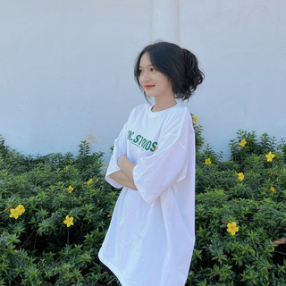 Áo thun tay lỡ form rộng DEUNCOOL Basic Tee Drop 1.0 - Màu Trắng - In UNC.STUDIOS