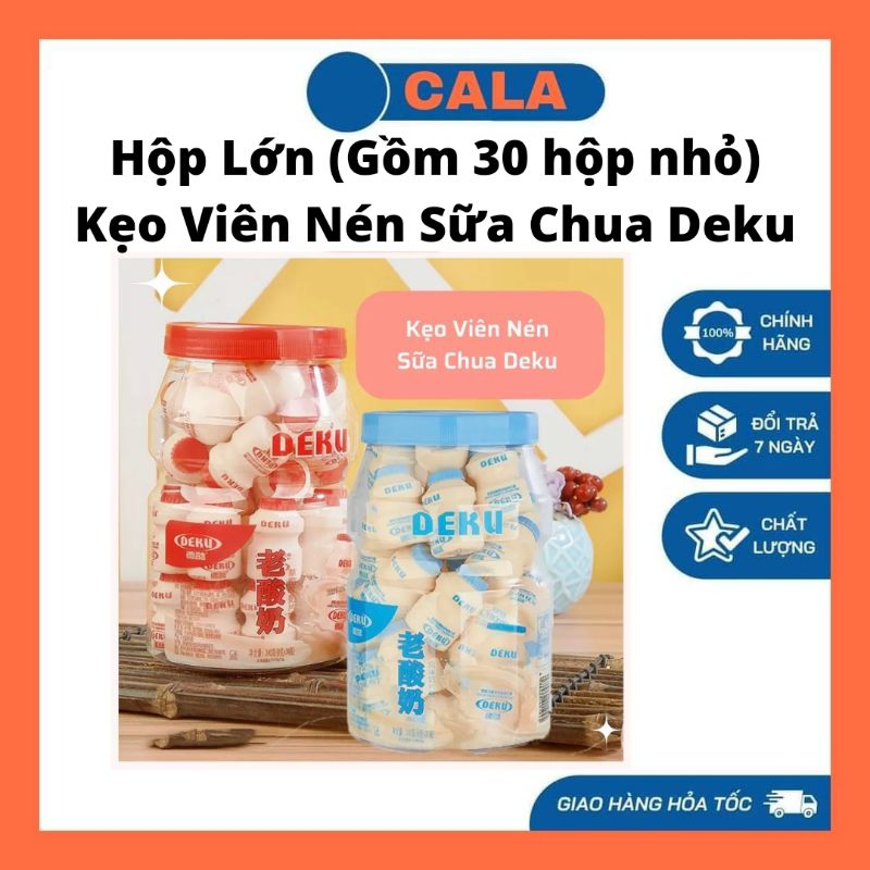 Hộp Lớn 30 Hủ Kẹo Viên Nén Sữa Chua Deku