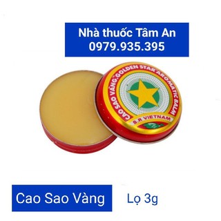 Cao sao vàng - dầu cù là dược tw3. hộp 3gr