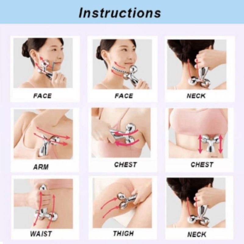 [Loại Lớn] Cây Lăn Mặt 3D Vline Massage Mặt Giúp Nâng Cơ Thon Gọn Mặt