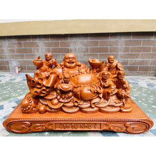 Tượng ngũ phúc gỗ hương 50cm