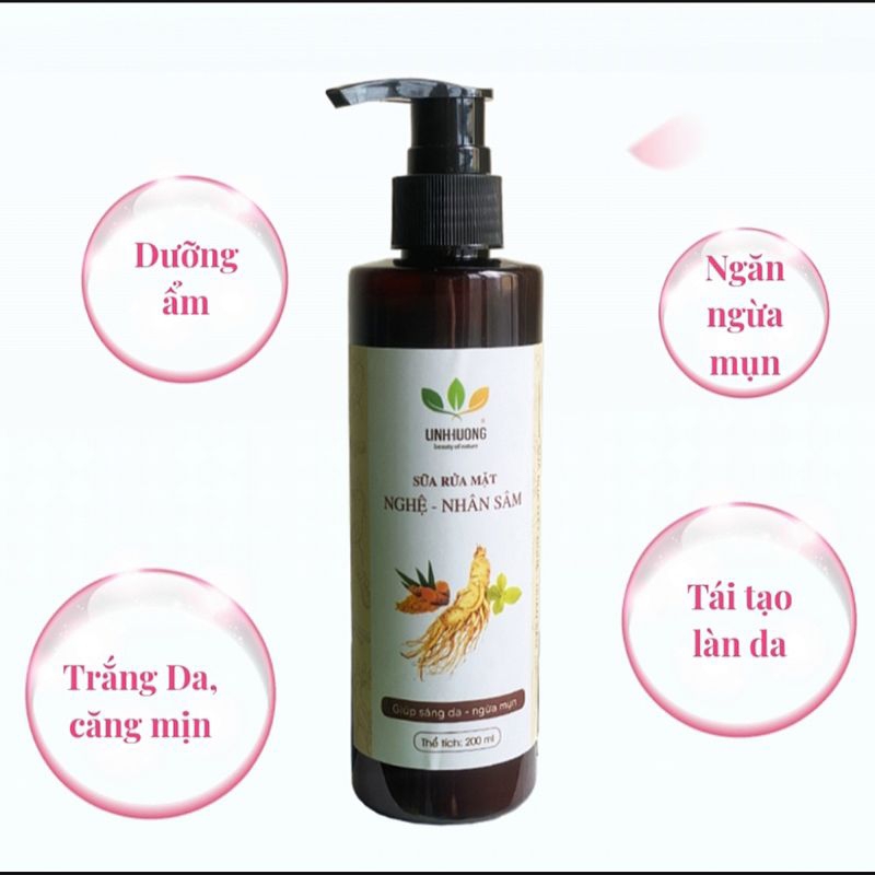 sữa rửa mặt nghệ nhân sâm giúp giảm mụn, mờ thâm ( Mộc Linh Hương ) 200ml