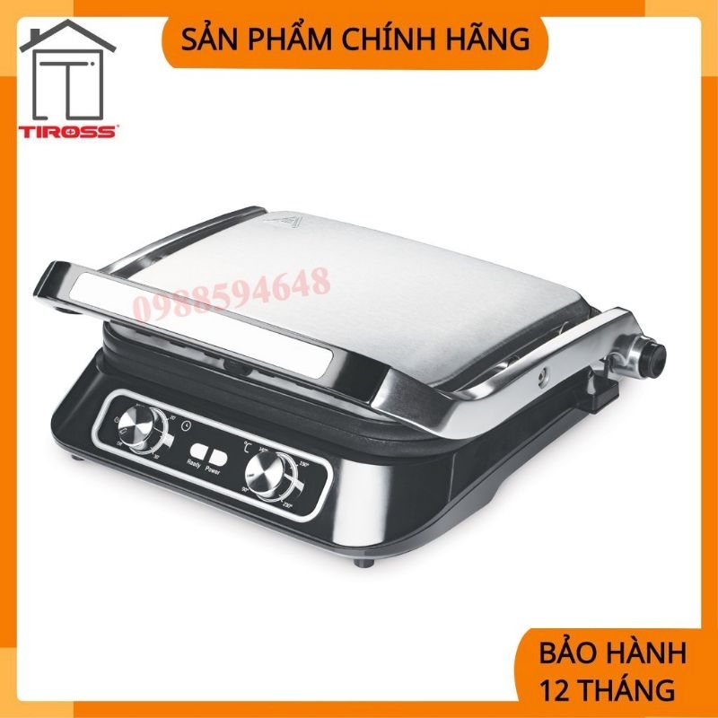 [Tiross] Ép bánh mì (kẹp bánh mì) 2100W Tiross TS9662, Ép siêu nóng, siêu nhanh, Hàng chính hãng