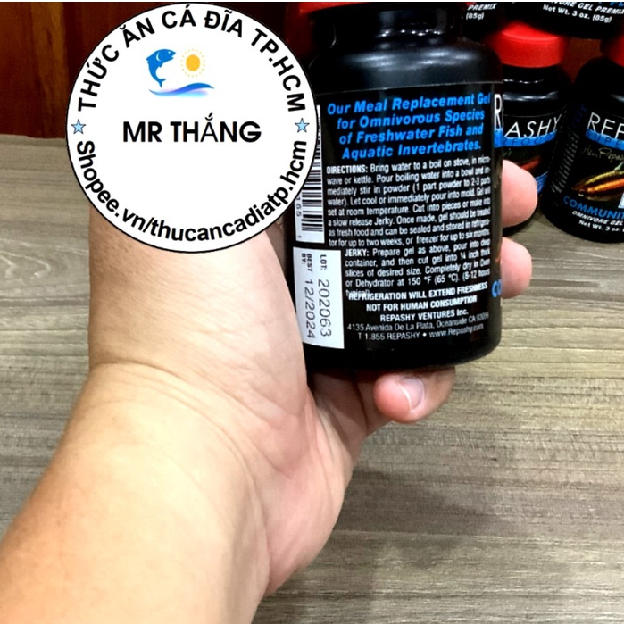 Repashy Super Foods Community Plus : Thức ăn Gel cho loài cá nước ngọt và động vật không xương sống ăn tạp.