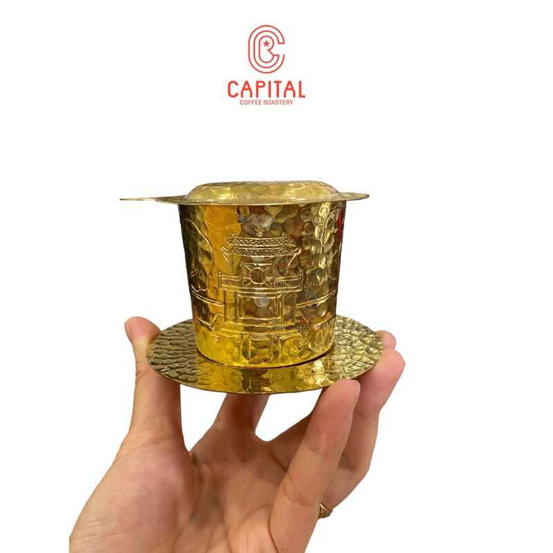 Phin Pha Cà Phê - Đồng Thủ Công - Hoạ Tiết Khuê Văn Các