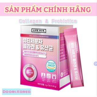 Collagen & probiotics - life hub chính hãng date mới 2025 đủ bill