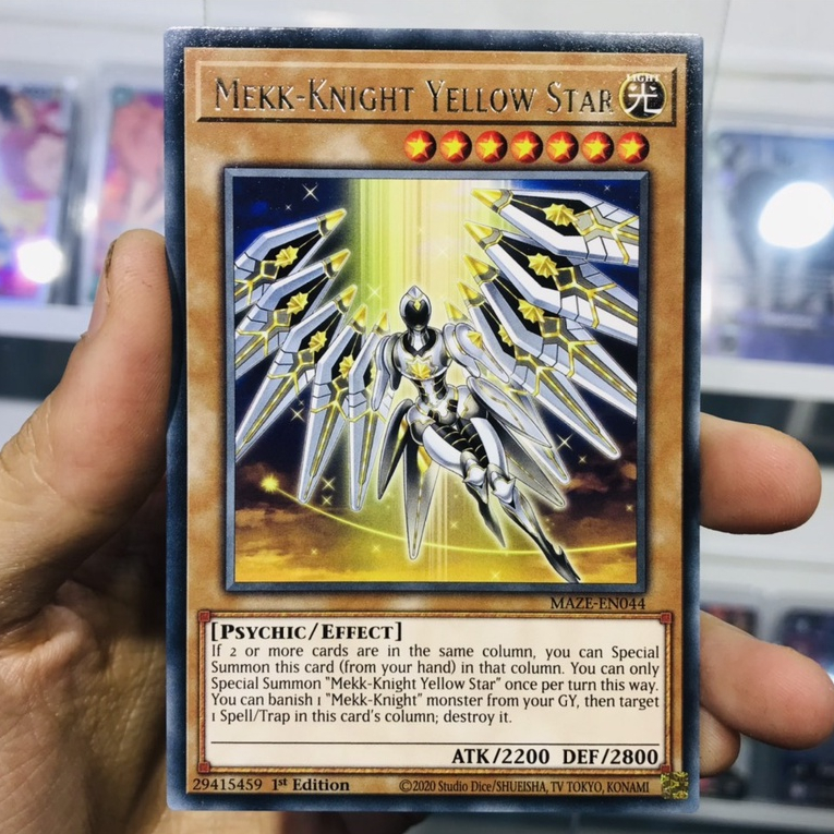 Thẻ bài Yugioh! Mã MAZE-EN044 - Mekk-Knight Yellow Star - Rare - 1st Edition