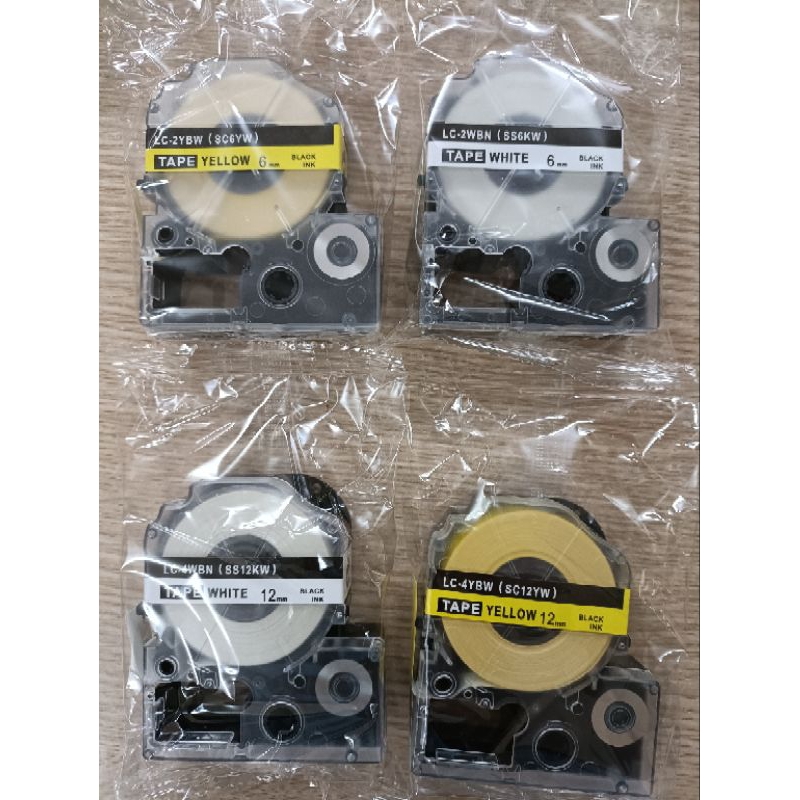 Băng mực in nhãn cỡ 6mm,9mm,12mm,18mm dài 8m dùng cho máy TEPRA PRO KING JIM SR-R170V / SR530 / SR970 / SR5900P /SR7900P
