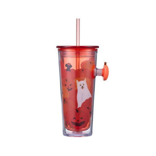 [STARBUCKS VN] - LY NHỰA HALLOWEEN 22 PLASTIC PUMPKIN PATCH POP HANDLE COLD CUP 16oz
