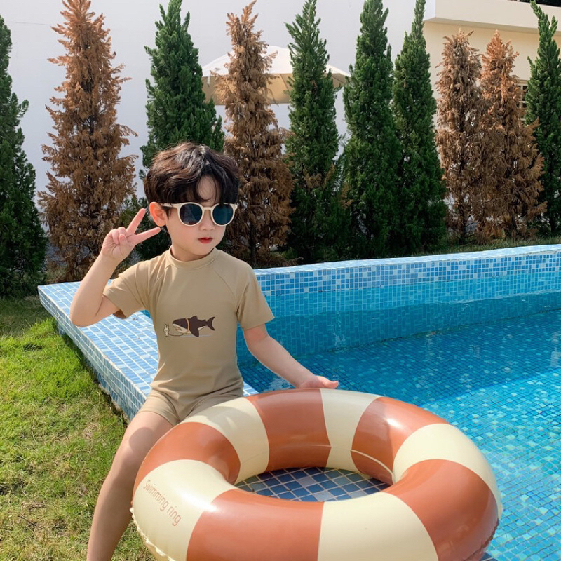 Bộ Bơi Bé Trai Phong Cách Hàn Quốc - Shark ( Có kèm mũ bơi )