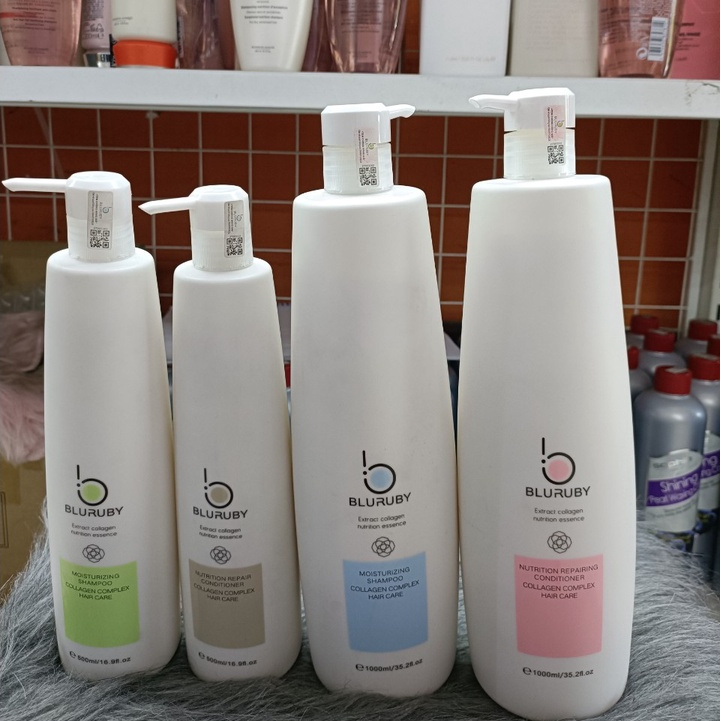 Bộ Gội Xả Huyết Thanh Nhau Thai Cừu Dưỡng Tóc Óng Mượt Bồng Bềnh Bluruby 500ml/1000ml*2