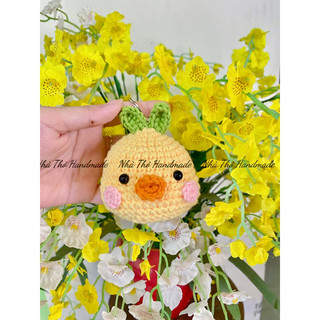 [ Handmade] Móc khoá Vịt con, gà con bằng len