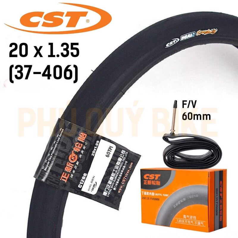 Bộ Vỏ Ruột Xe Đạp 20x1.35 CST (37-406)