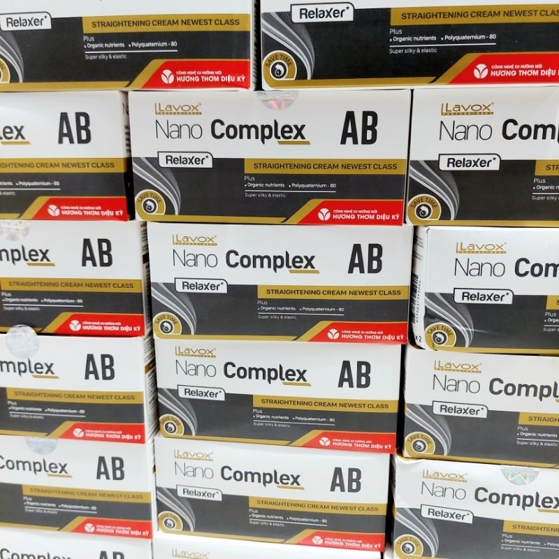 Kem duỗi tóc nhỏ tại nhà Lavox NaNo complex AB 150mlx2 siêu mềm mượt  công nghệ duỗi phủ bóng hàng chính hãng công ty.
