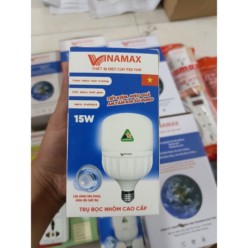 Bóng đèn Led buld trụ nhôm bọc nhựa Chính Hãng VINAMAXcông suất từ 5w-10w-15w-20w-30w-40w-50w-65w