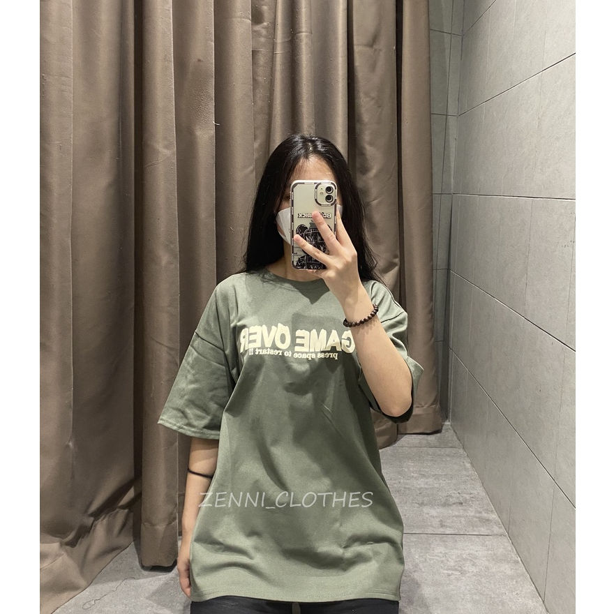 Áo Thun Tay Lỡ Form Rộng Unisex , Chất Cotton Khô - T shirt GAME OVER