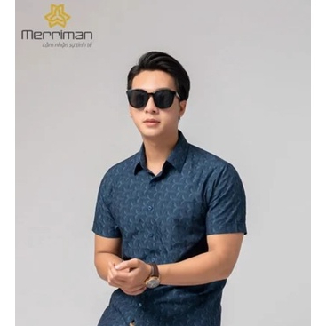 Áo sơ mi nam Casual ngắn tay THMCS217 thương hiệu Merriman chất liệu Bamboo thoáng mát, chống bám mùi tốt