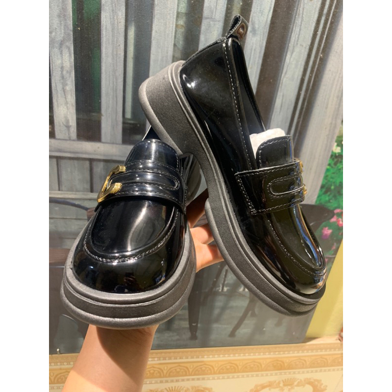 Giày búp bê xuka chữ C da mềm đế êm thời trang cao cấp Giày tiểu thư nữ có độn đế 4cm nhẹ nhàng đi hàng ngày