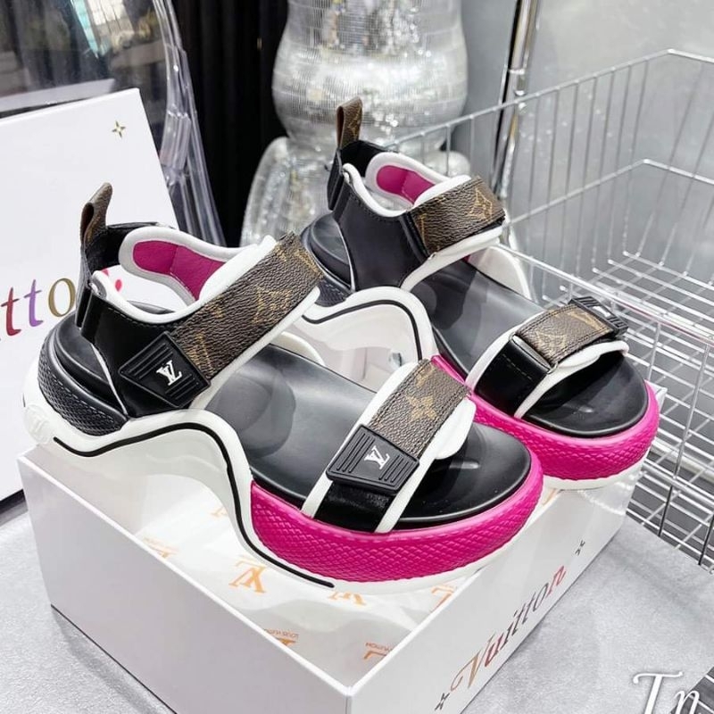 Sandan LV nữ- hàng QC fullbox sẵn màu nâu đen trắng hồng kèm video thật