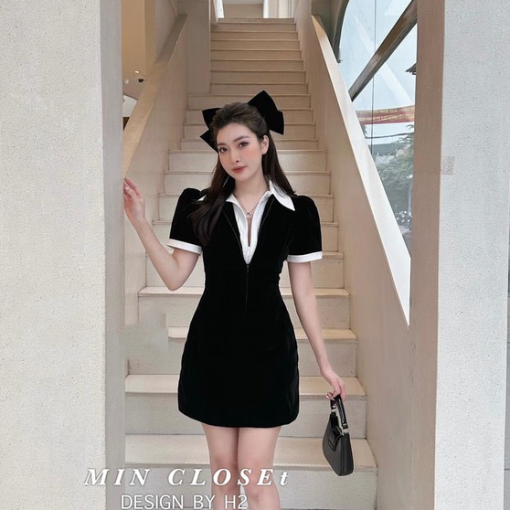 Đầm Nhung Hai Lớp Sơmi