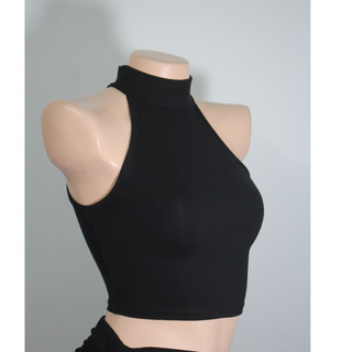 Áo crop top cổ lọ siêu tôn dáng CRT6